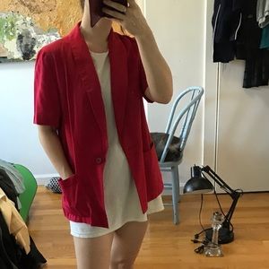 Red jacket blazer